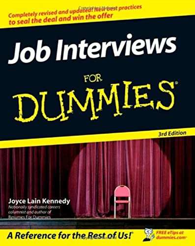 Job Interviews For Dummies (9780470177488) by Kennedy, Joyce Lain