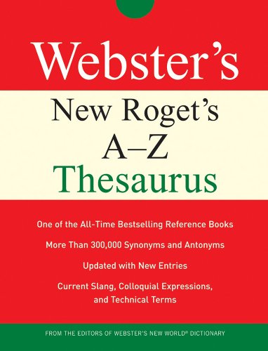 Imagen de archivo de Webster's New Roget's A-Z Thesaurus a la venta por SecondSale