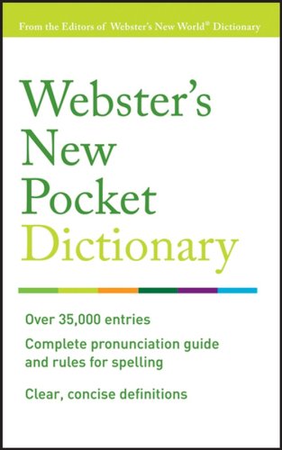 Imagen de archivo de Webster's New Pocket Dictionary (Custom) a la venta por Decluttr