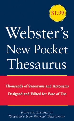 Stock image for Webster's New Pocket Thesaurus for sale by BookHolders