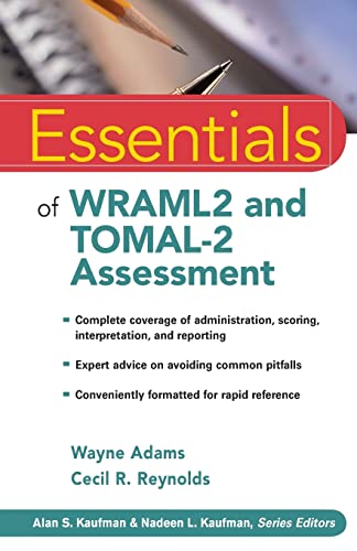 Beispielbild fr Essentials of WRAML2 and TOMAL-2 Assessment zum Verkauf von BooksRun