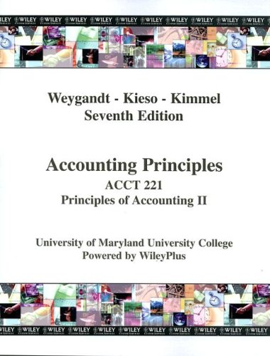 9780470183823: Accounting Principles, Acct 221 Principles of Accounting II