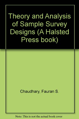 Imagen de archivo de Theory and Analysis of Sample Survey Design a la venta por Better World Books: West