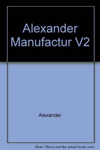 9780470209608: Alexander Manufactur V2