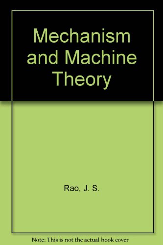 Mechanism and Machine Theory (9780470211311) by J.S. Rao