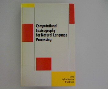 Stock image for Computational Lexicography for Natural Language Processing for sale by Solr Books