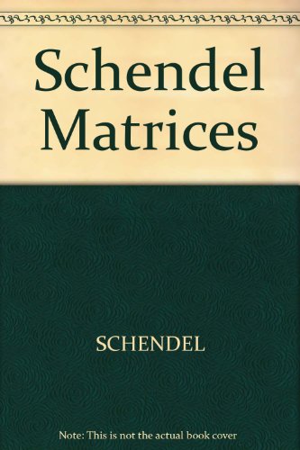 9780470214060: Schendel Matrices