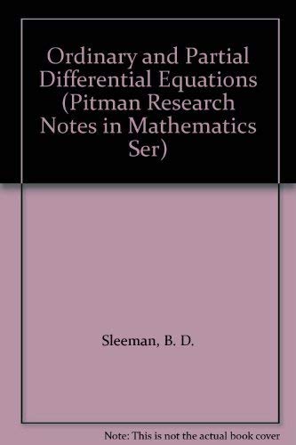 Imagen de archivo de Ordinary and Partial Differential Equations, Volume II. Pitman Research Notes in Mathematics Series, Volume 216 a la venta por Zubal-Books, Since 1961