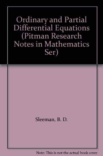 Stock image for Ordinary and Partial Differential Equations, Volume II. Pitman Research Notes in Mathematics Series, Volume 216 for sale by Zubal-Books, Since 1961