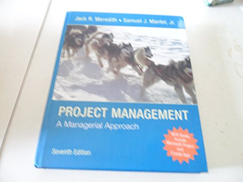 Imagen de archivo de Project Management : A Managerial Approach a la venta por Better World Books