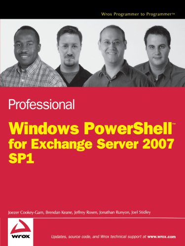 Professional PowerShell for Exchange 2007 SP1 (9780470226445) by Cookey-Gam, Joezer