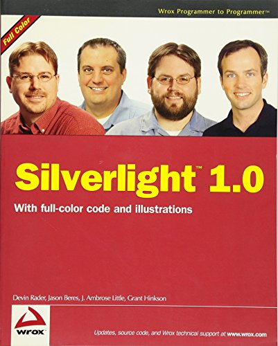 Imagen de archivo de Silverlight 1.0 (Wrox Programmer to Programmer) a la venta por HPB-Emerald