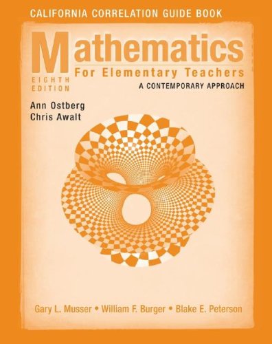 Imagen de archivo de California Correlation Guide Book to accompany Mathematics for Elemen a la venta por Hawking Books