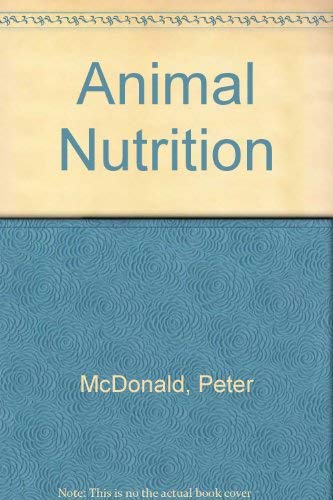 9780470234884: Animal Nutrition