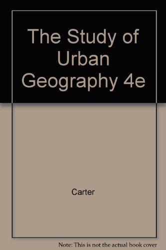 Beispielbild fr The Study of Urban Geography zum Verkauf von HPB-Red