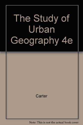 Imagen de archivo de The Study of Urban Geography a la venta por HPB-Red