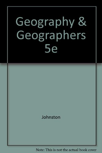 Stock image for Geography and Geographers: Anglo-American Human Geography Since 1945 for sale by BookHolders