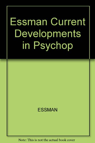 Imagen de archivo de Essman Current Developments in Psychopharmacology (Volume 2 / Vol 2) a la venta por Cross-Country Booksellers