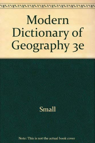 9780470249864: A Modern Dictionary of Geography