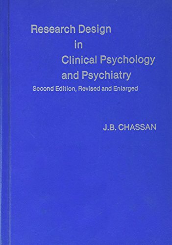 Imagen de archivo de Research Design in Clinical Psychology and Psychiatry a la venta por Thomas F. Pesce'