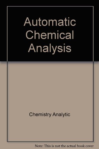 9780470266199: Automatic Chemical Analysis (Ellis Horwood Series in Mathematics and Its Applications)