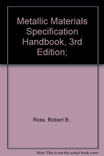 9780470267578: Metallic Materials Specification Handbook, 3rd Edition;