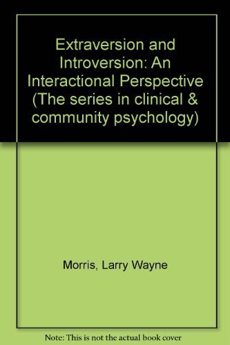 Beispielbild fr Extraversion and Introversion : An Interactional Perspective zum Verkauf von Better World Books