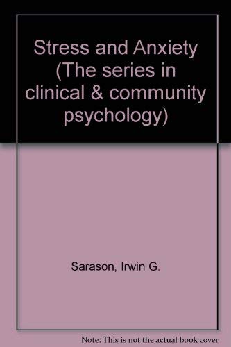 9780470268179: Stress and Anxiety: v. 6 (The series in clinical & community psychology)