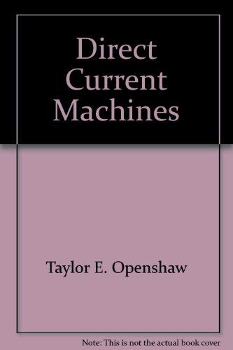 Beispielbild fr Direct Current Machines zum Verkauf von Better World Books