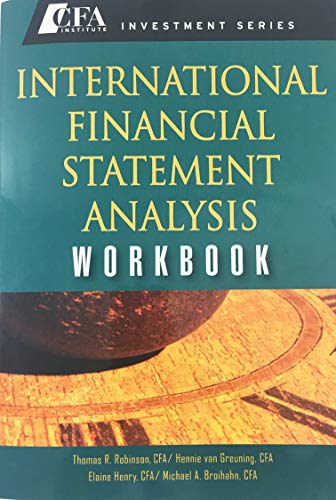 Imagen de archivo de International Financial Statement Analysis Workbook (CFA Institute Investment Series) a la venta por SecondSale