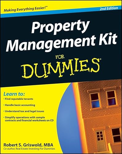 Imagen de archivo de Property Management Kit For Dummies (Book CD) a la venta por Goodwill Books