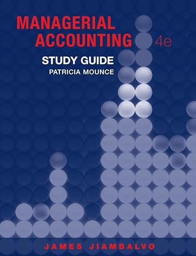 9780470333426: Study Guide to accompany Managerial Accounting 4e