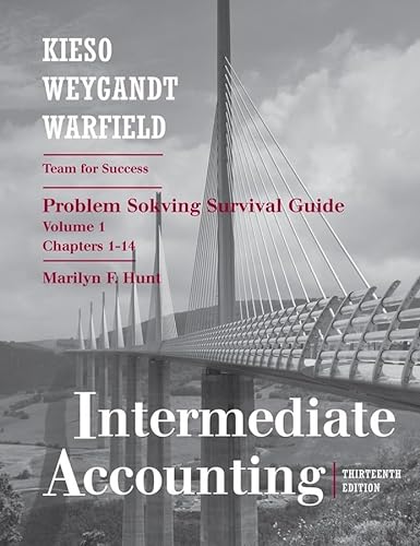 Stock image for Intermediate Accounting, Chapters 1-14, Problem Solving Survival Guide (Volume 1) for sale by SecondSale