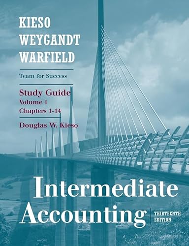 9780470380598: Intermediate Accounting, Chapters 1-14, Study Guide: v. 1 (Intermediate Accounting, 13th Edition, Volume 1)
