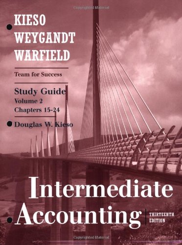 Stock image for Study Guide, Volume II (Chapters 15-24) to accompany Intermediate Accounting for sale by Wonder Book