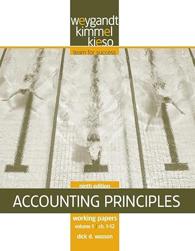 Stock image for Working Papers, Volume I, Chapters 1 - 12 to accompany Accounting Principles for sale by The Book Spot