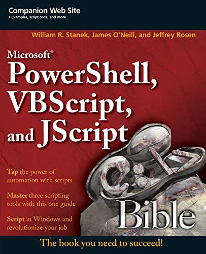 Imagen de archivo de Microsoft PowerShell, VBScript and JScript Bible a la venta por HPB-Red