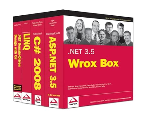 Stock image for .NET 3.5 Wrox Box: Professional ASP.NET 3.5, Professional C# 2008, Professional LINQ, .NET Domain-Driven Design with C# for sale by HPB-Red