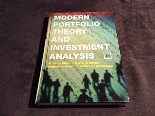 Imagen de archivo de Modern Portfolio Theory and Investment Analysis a la venta por More Than Words