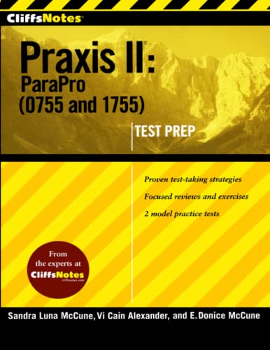 Stock image for Cliffsnotes Praxis II: Parapro (0755 and 1755) for sale by Revaluation Books