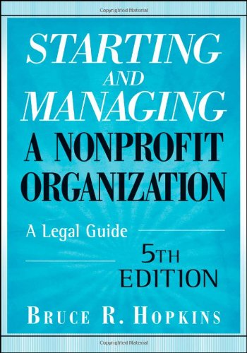 9780470397930: Starting and Managing a Nonprofit Organization: A Legal Guide