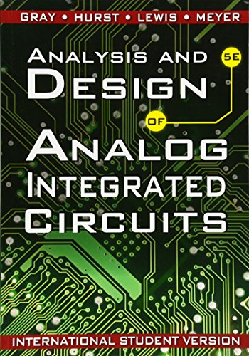 Beispielbild fr Analysis and Design of Analog Integrated Circuits (5th edition) zum Verkauf von Book Dispensary