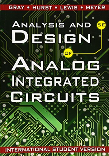 9780470398777: Analysis and Design of Analog Integrated Circuits, International Student Version