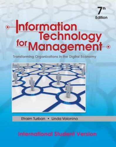 9780470400326: Information Technology for Management. Transforming Organizations in the Digital Economy