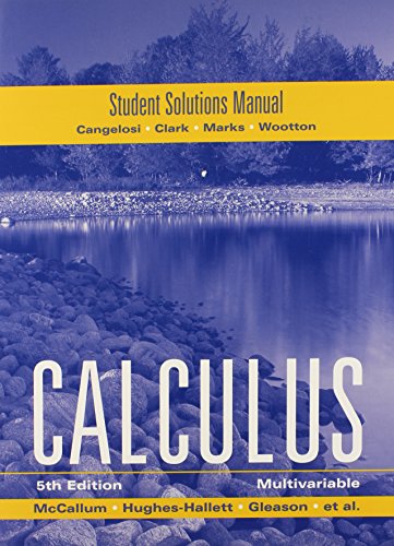 9780470414132: Student Solutions Manual (Multivariable Calculus)