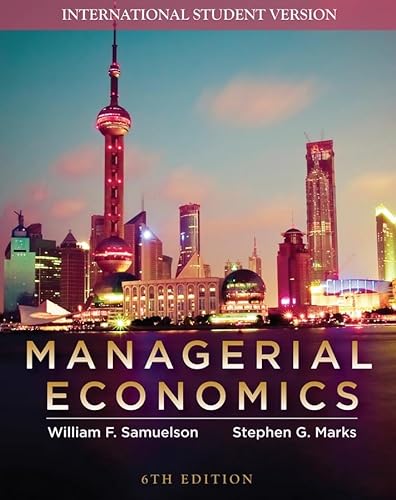 Beispielbild fr Managerial Economics: International Student Version zum Verkauf von Anybook.com