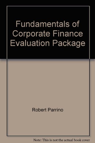 Beispielbild fr Fundamentals of Corporate Finance Evaluation Package zum Verkauf von HPB-Red