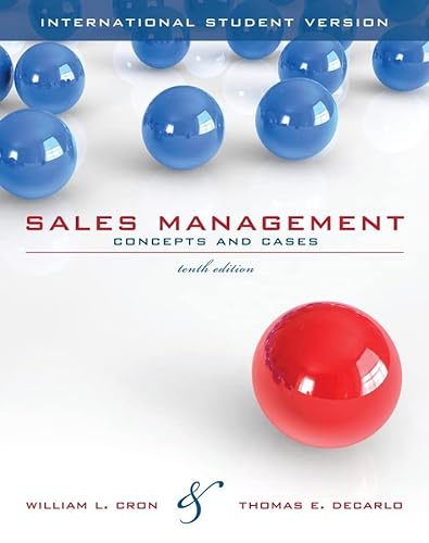 9780470418895: Sales Management: Concepts and Cases