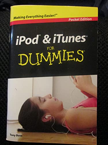 Imagen de archivo de iPod and iTunes For Dummies (Pocket Edition) by Tony Bove (2009) Paperback a la venta por SecondSale