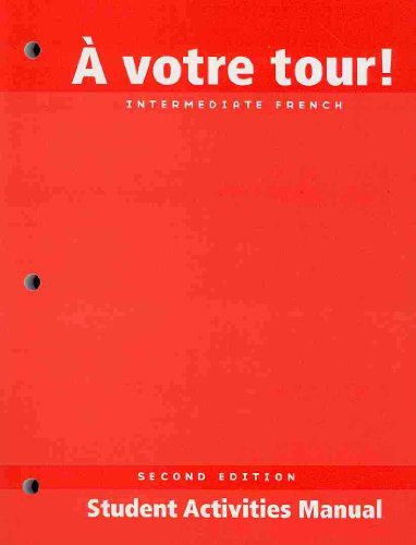 Beispielbild fr Votre Tour, Student Activities Manual zum Verkauf von Ergodebooks